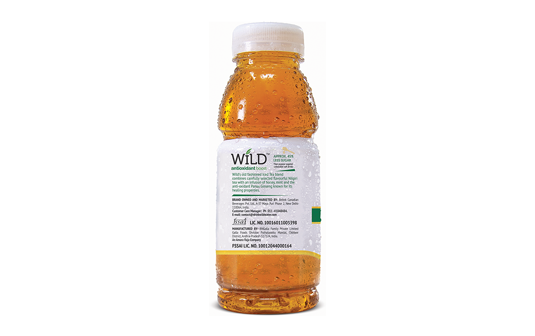 Wild Green Ice Tea Honey, Mint & Ginseng   Plastic Bottle  300 millilitre